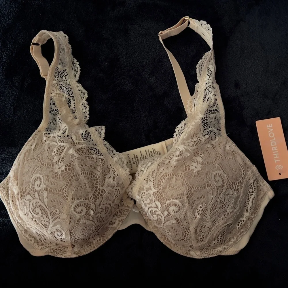 NWT Third Love All day Lace Uplift Plunge Bra  36C, 32F - Picture 6 of 6